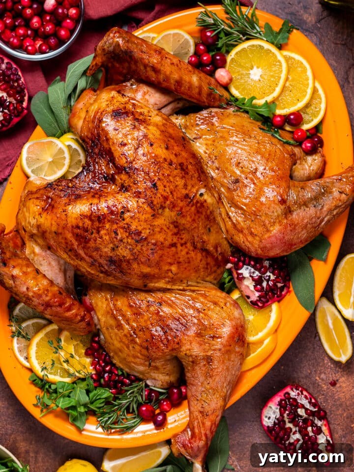 Dry-Brined Spatchcock Turkey: Complete Guide to Spatchcocking a Turkey 27 dry brined spatchcock turkey on an orange platter