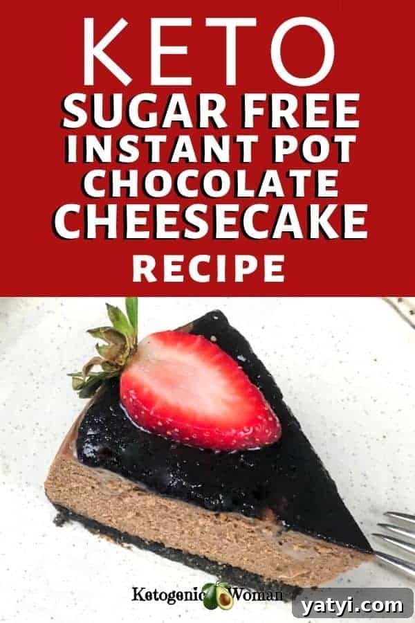 Keto Sugar Free Instant Pot Chocolate Cheesecake Recipe