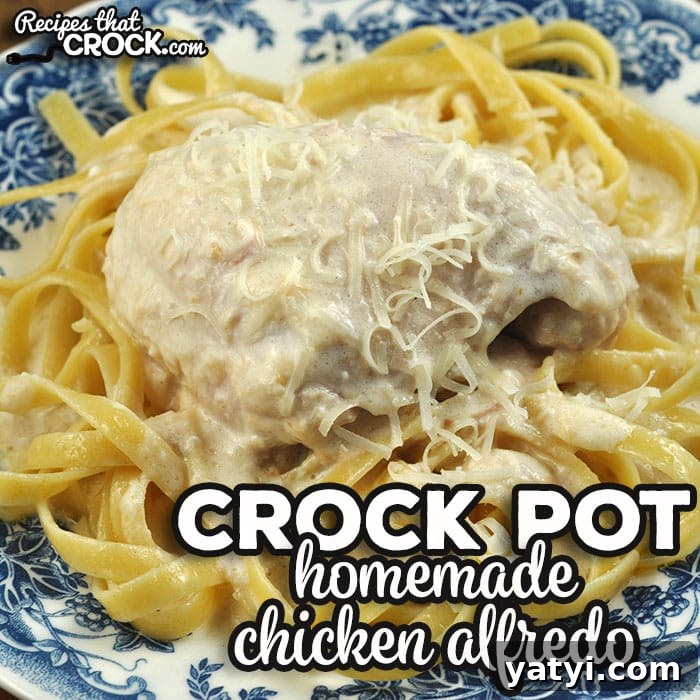 Slow Cooker Chicken Alfredo Recipe: Creamy Crock Pot Pasta 2 This Homemade Crock Pot Chicken Alfredo is an easy way to make your own chicken alfredo from scratch. It is simple to make and delicious!
