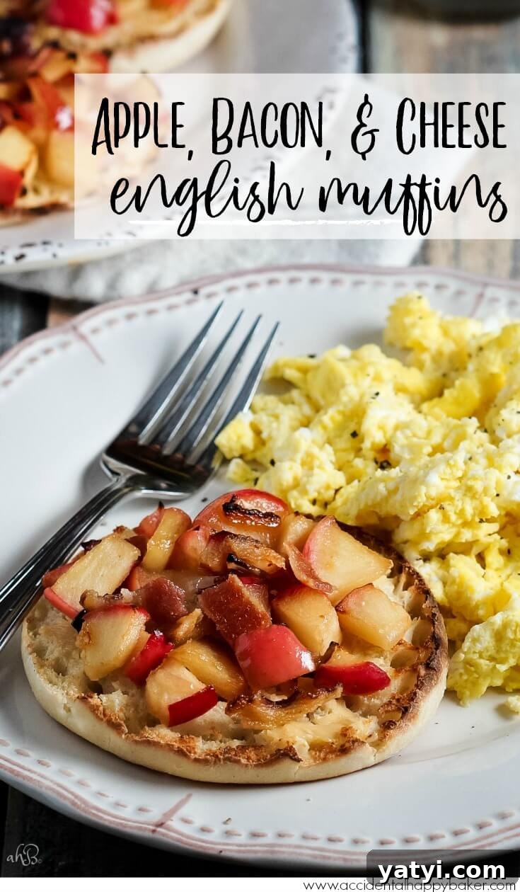 Apple, Bacon & Cheddar English Muffin Sandwiches 5 Apple Bacon Cheese English Muffins