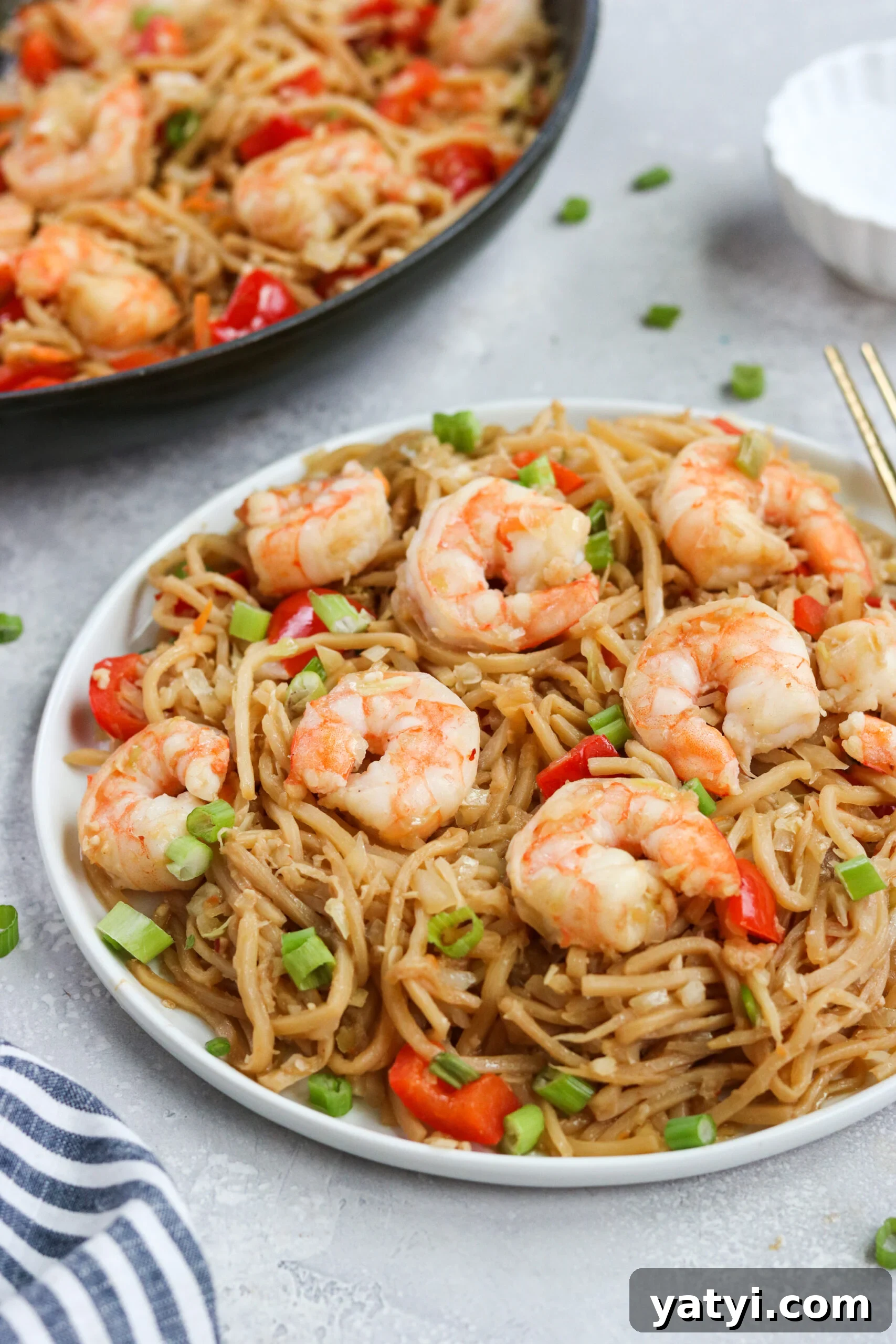 Whole30 Shrimp Lo Mein Recipe — Paleo & Keto-Friendly Shrimp Noodles 2 Shrimp lo mein with hearts of palm noodles