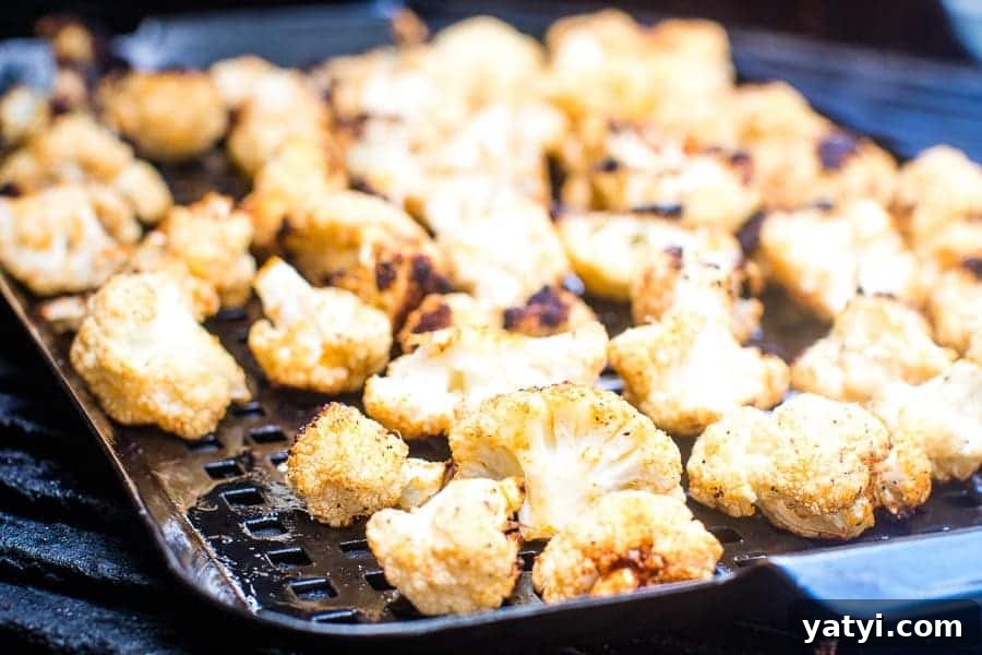 Citrus-Garlic Grilled Cauliflower Steaks with Herb Chimichurri 3 Grilled Cauliflower on grill pan