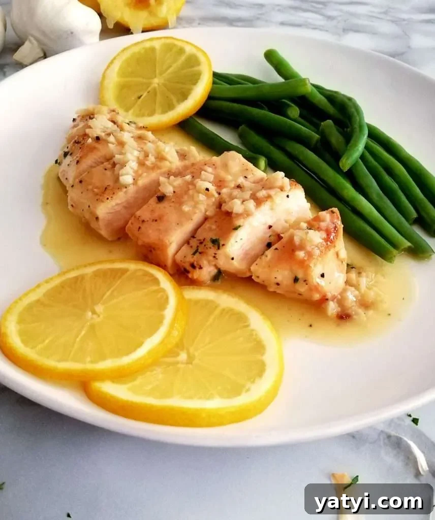 Chicken in Creamy White Wine Sauce: Simple Weeknight Dinner 3 chicken with white wine sauce plated with green beans