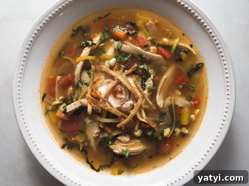 Hearty Chicken Tortilla Soup with Fresh Corn & Lime 2 1.1.16 - Tortilla soup-9