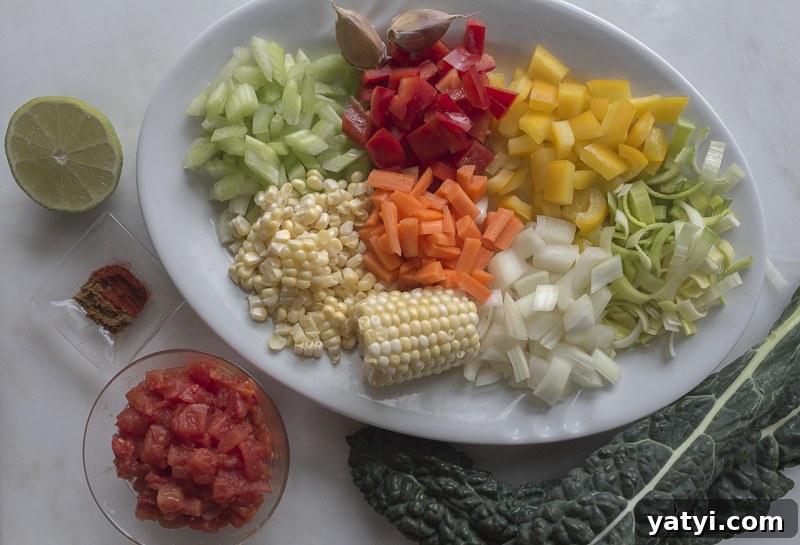 Hearty Chicken Tortilla Soup with Fresh Corn & Lime 4 Ingredients for the soup