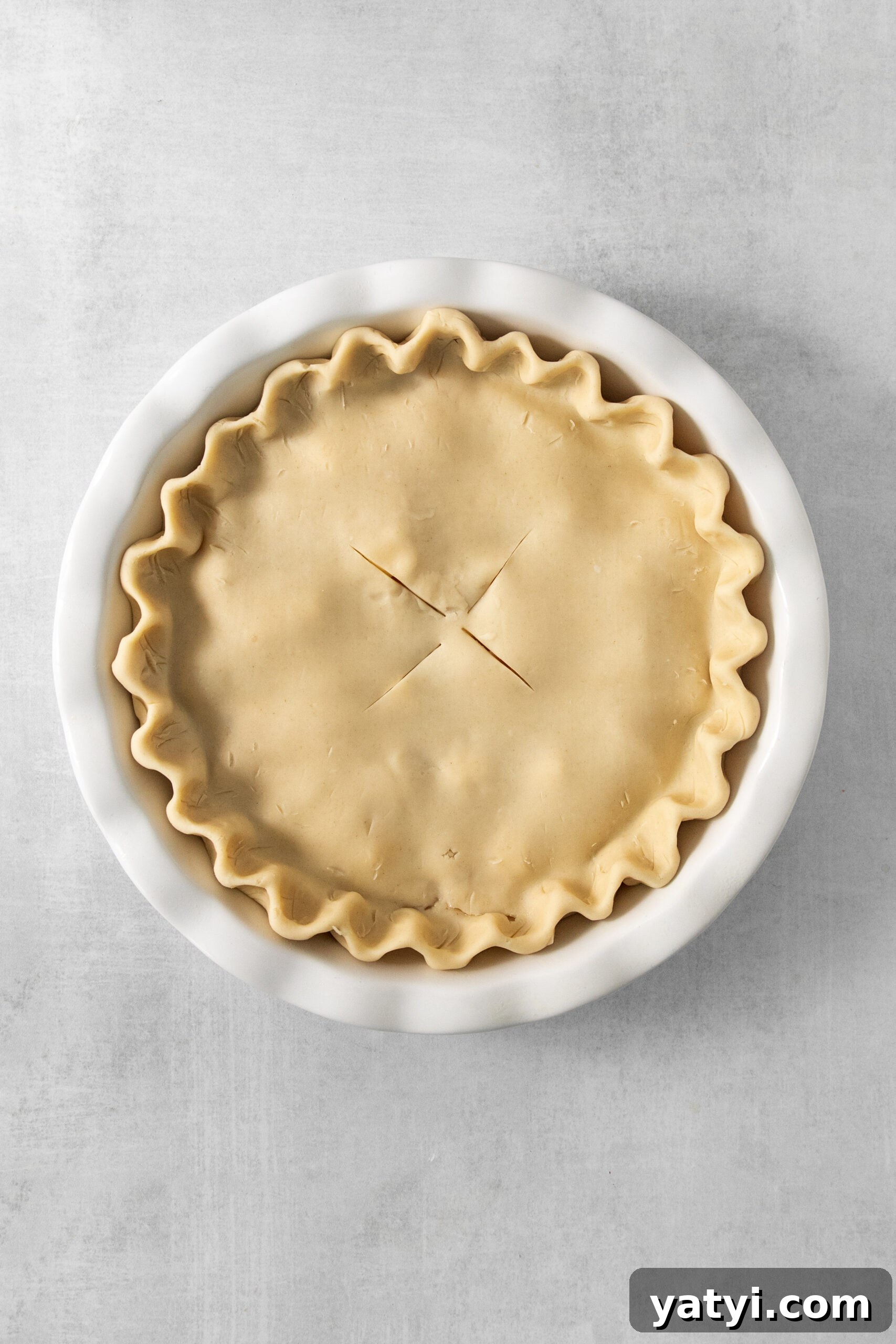 Classic Peach Pie Recipe Using Canned Peaches 10 uncooked peach pie with canned peaches in a pie pan