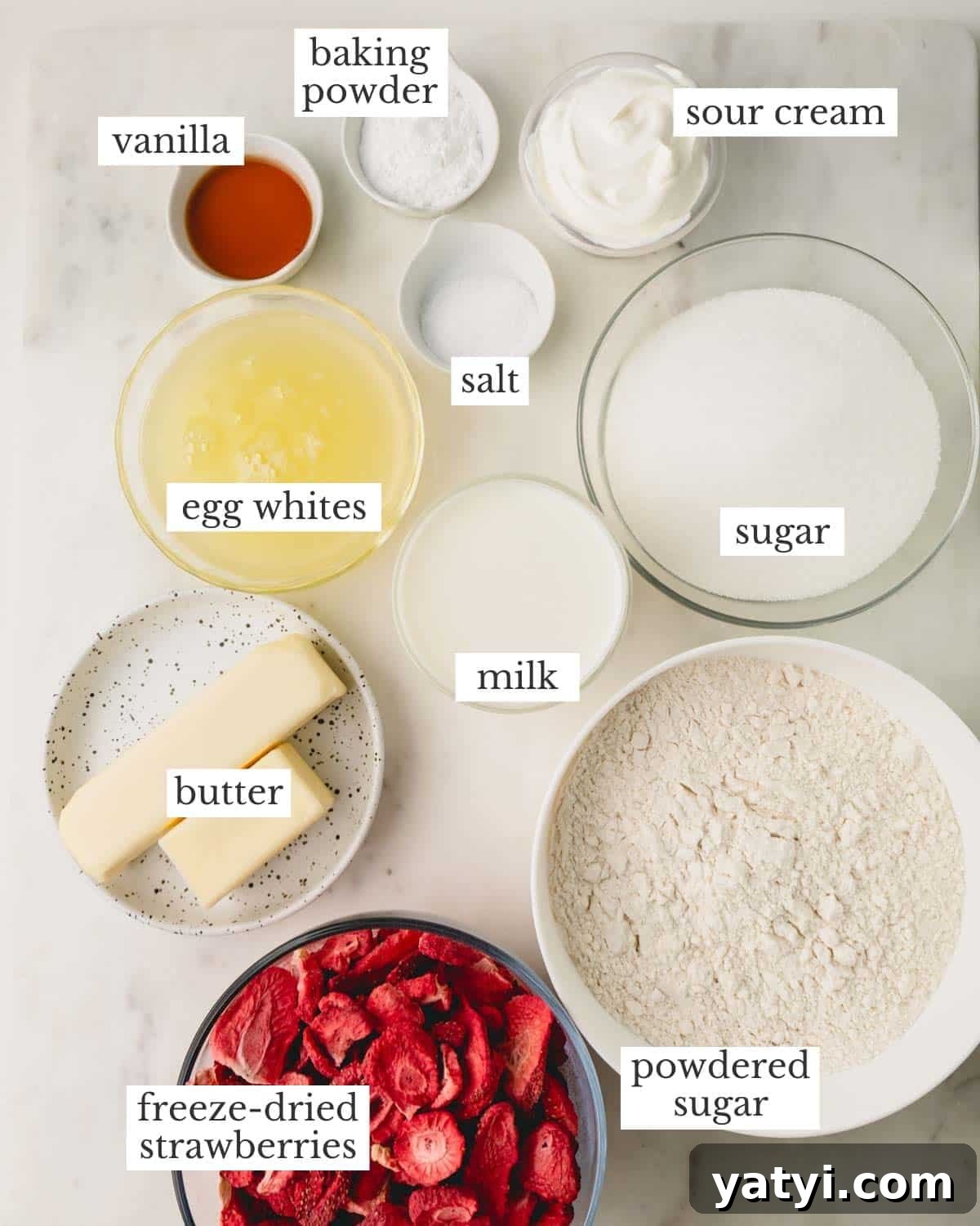 Moist Homemade Strawberry Layer Cake Recipe 4 Ingredients to make homemade strawberry cake with freeze-dried strawberries.