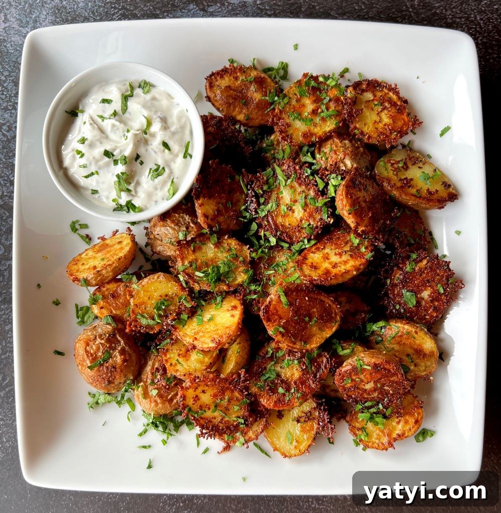 Crispy Parmesan Ranch Roasted Potatoes 2 Crispy Parmesan Ranch Potatoes