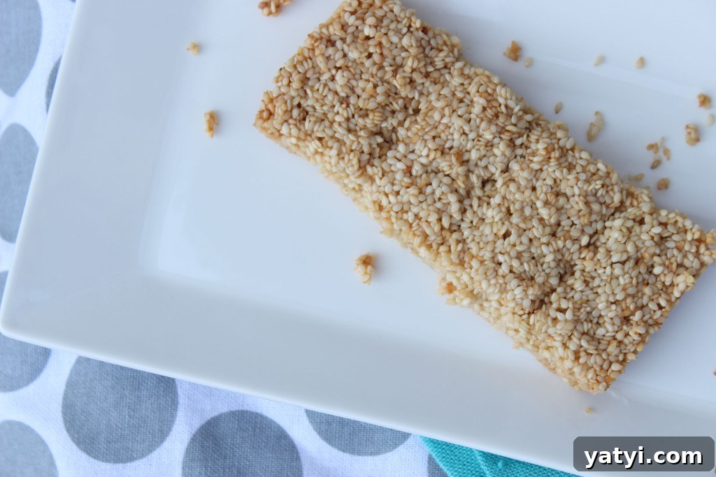 Homemade sesame snaps