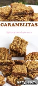 Chewy Caramelita Bars: Salted Caramel Brownie Squares 9 Caramelitas are buttery and chewy oat bars with a layer of chewy caramel and chocolate chips. Sweet, buttery, chewy and melty!