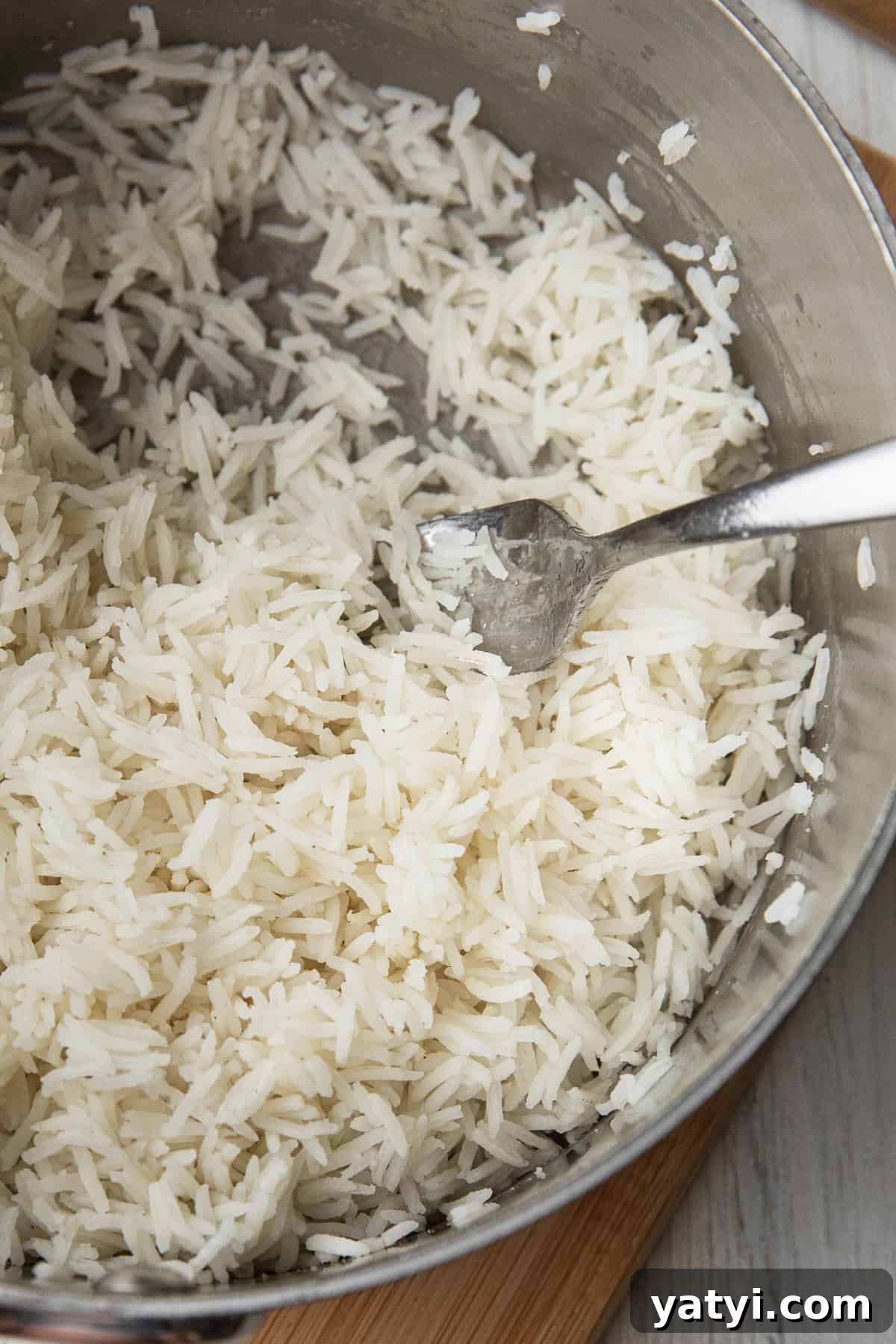 Perfect Instant Pot Basmati Rice Recipe in 15 Minutes 8 cooking basmati rice in a sauce pan