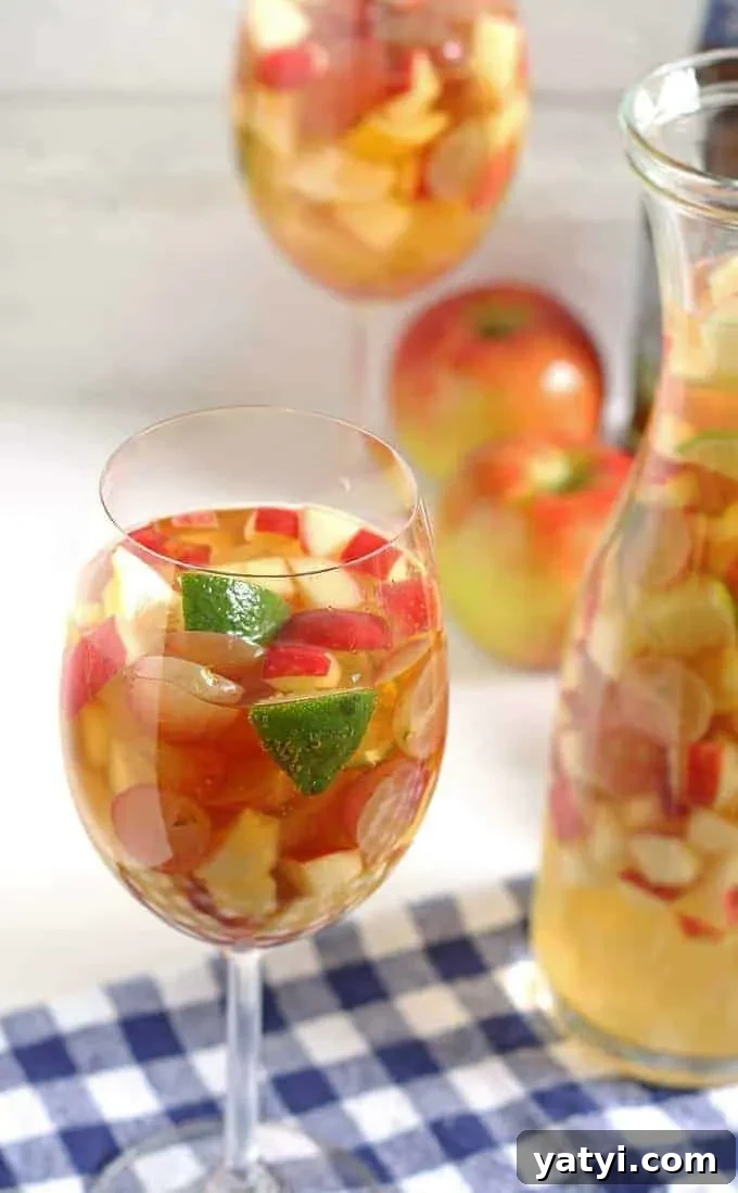 Crisp White Wine and Apple Cider Sangria Recipe 6 White Wine Apple Cider Sangria | Honey and Birch