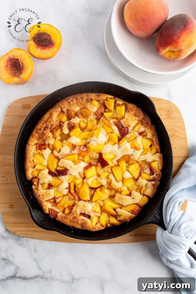 Skillet Peach Cobbler Recipe Skillet Peach Cobbler Recipe