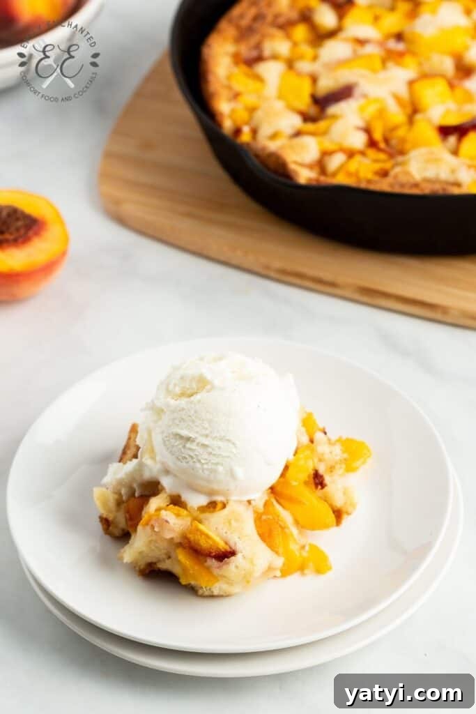 Peach Cobbler in a Skillet Peach Cobbler in a Skillet