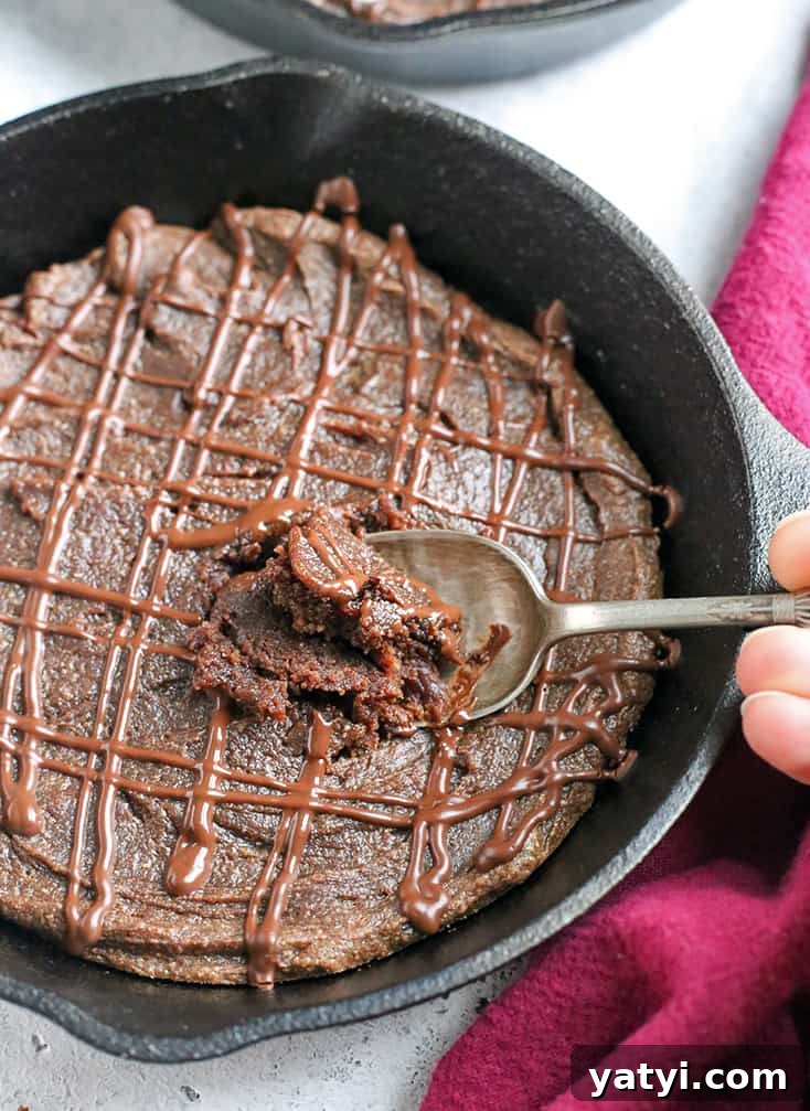 Skillet Mini Brownies: Gooey Individual Chocolate Desserts 3 Paleo nut free skillet brownie for two