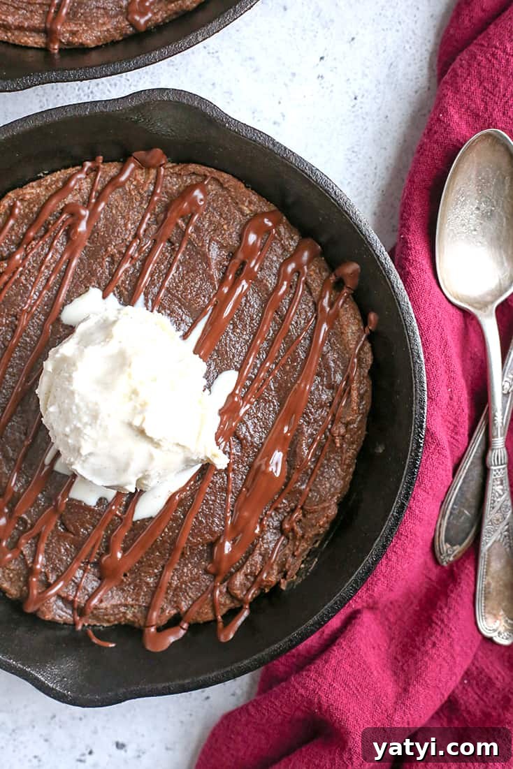 Skillet Mini Brownies: Gooey Individual Chocolate Desserts 4 Paleo nut free skillet brownie for two