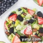 Red, White & Blue Berry Salad with Candied Nuts and Lemon Poppyseed Dressing 5 img 7261 4