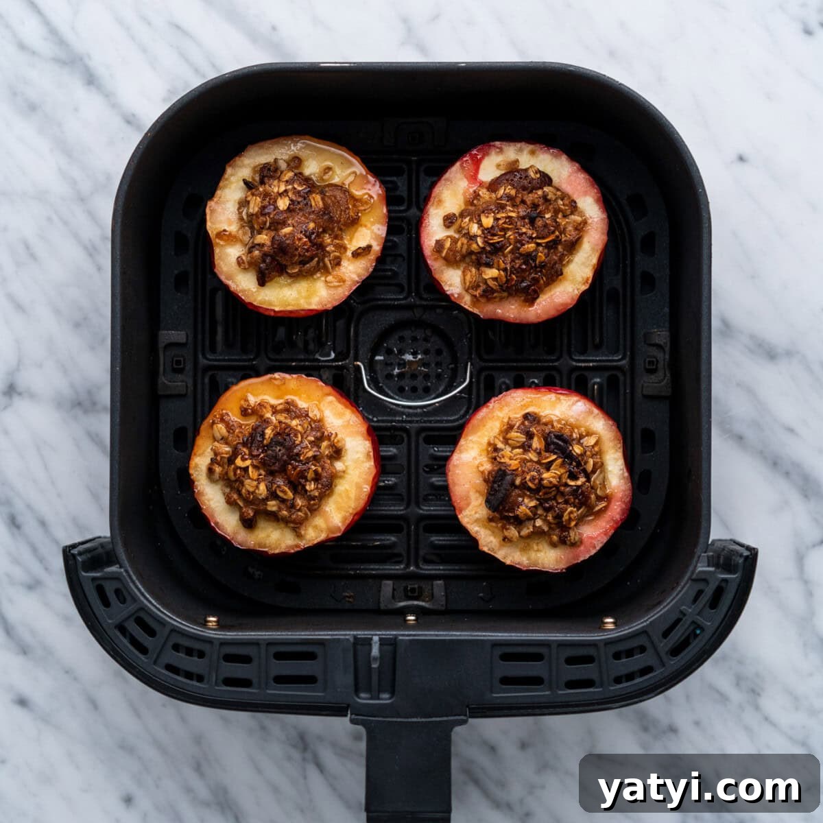 Cinnamon-Stuffed Baked Apples Made in the Air Fryer 10 air fryer baked apples