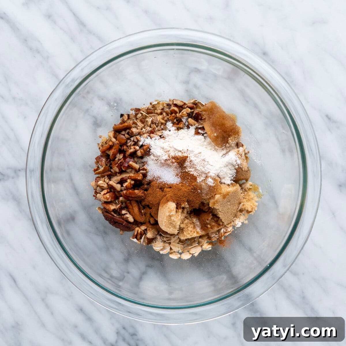 Cinnamon-Stuffed Baked Apples Made in the Air Fryer 7 air fryer baked apple filling in a bowl