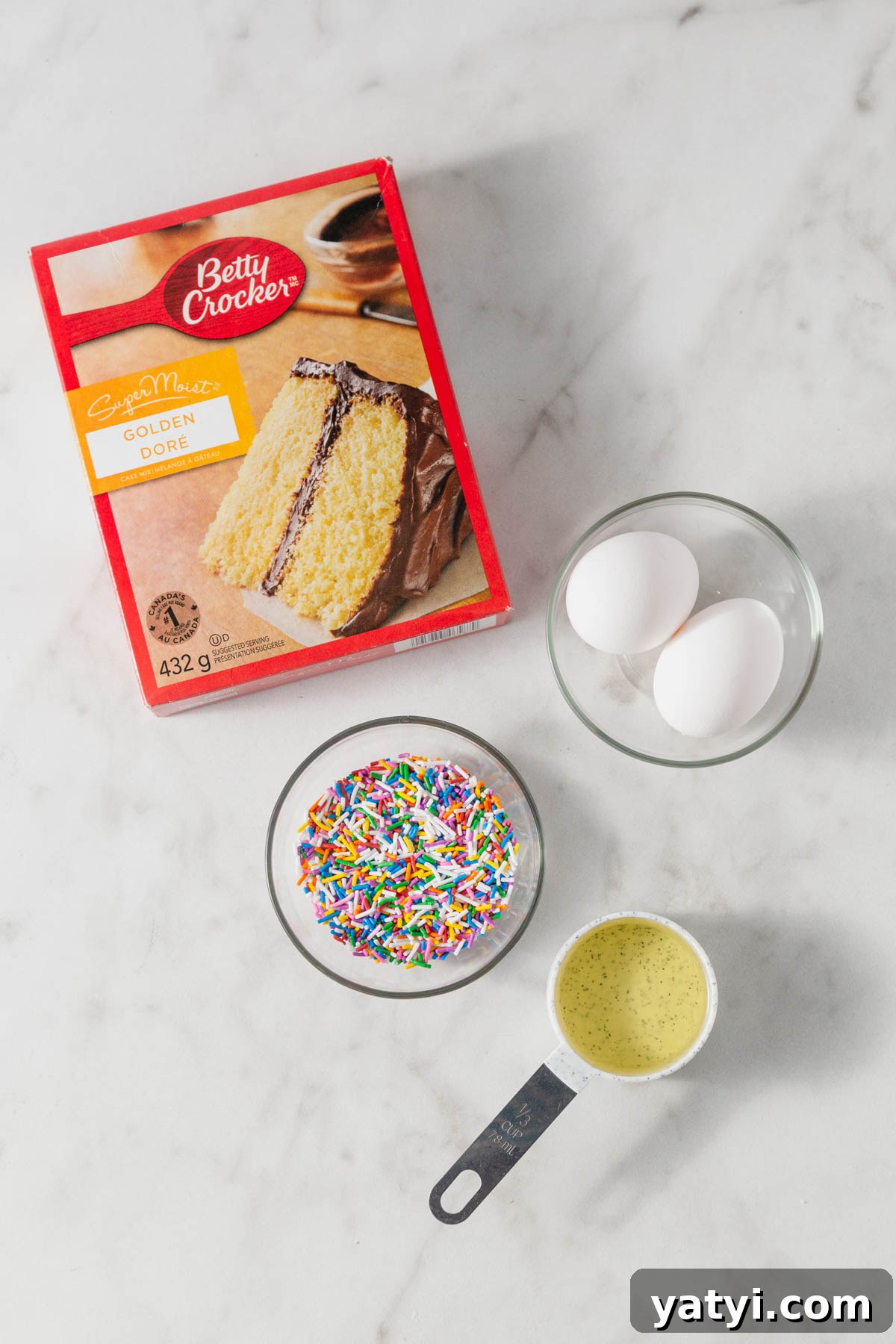 Chewy Yellow Cake Mix Cookies Recipe with Simple Ingredients 3 ingredients for yellow cake mix cookies.