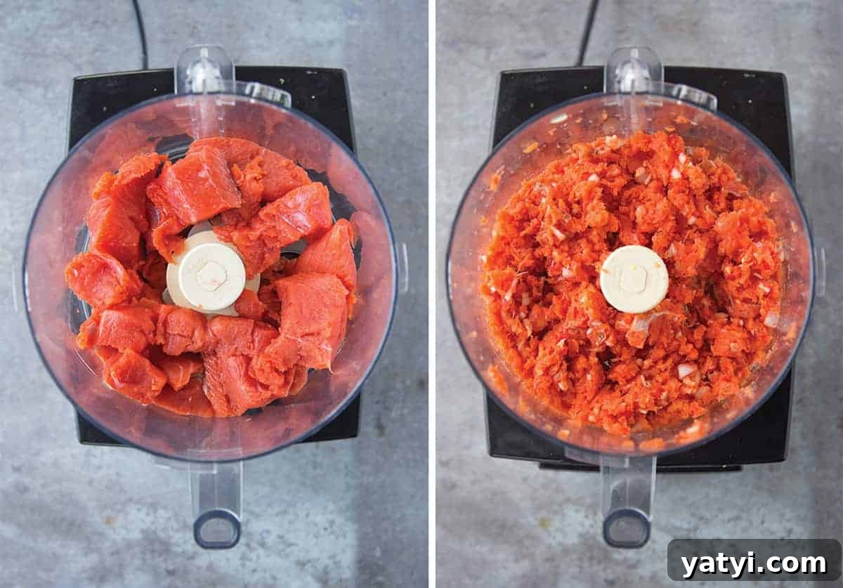 Using fresh salmon to make salmon burgers