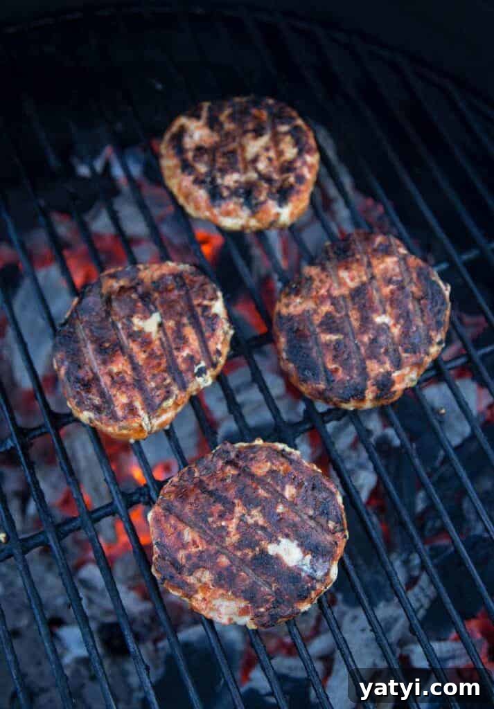 Grilling salmon burgers