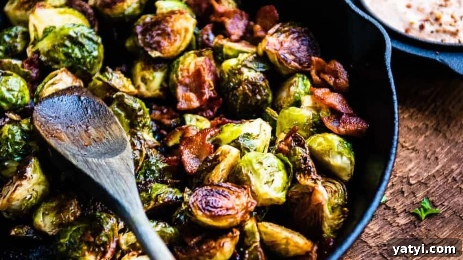 19 Holiday Side Dishes to Balance Your Festive Meal 14 Smoked Brussels sprouts glazed in BBQ sauce with crispy bacon pieces.