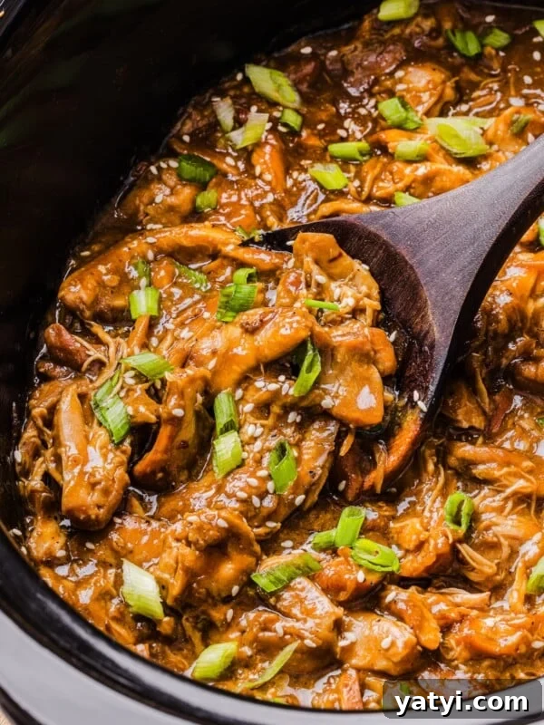 Slow Cooker Thai Red Curry with Chicken and Coconut Milk 10 Slow cooker chicken in honey garilc sauce, topped with sliced green onions.