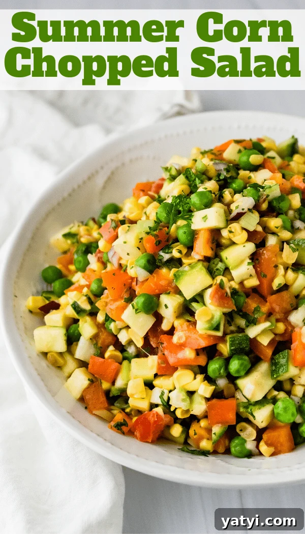 Summer Chopped Vegetable Salad with Creamy Shallot Vinaigrette 10 Sweet corn chopped salad