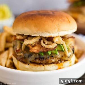A square image of a Sweet Chili Turkey Burger.