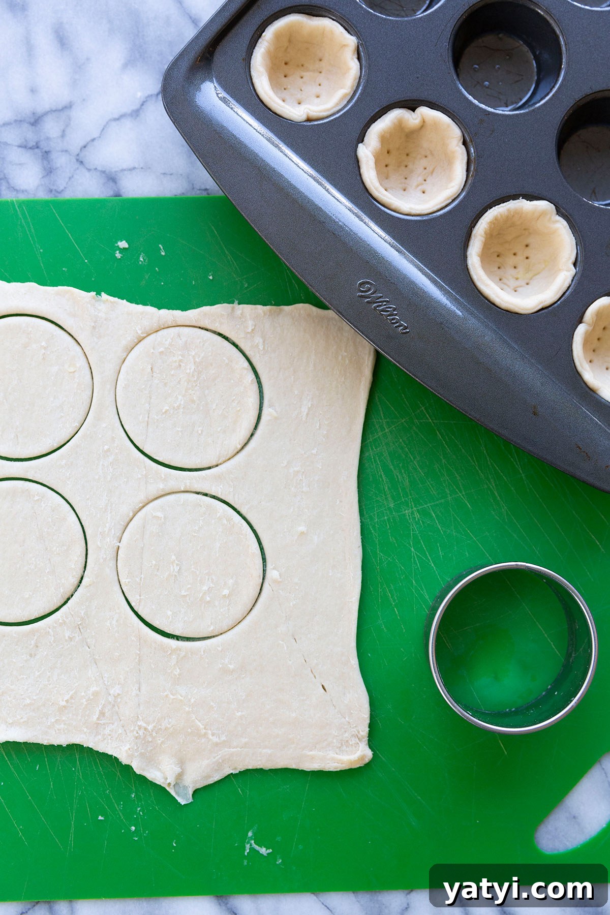 Easter Bunny bites out of crescent roll dough