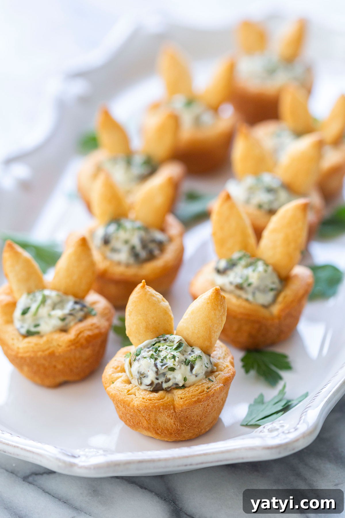 Easter Bunny Crescent Bites Appetizer