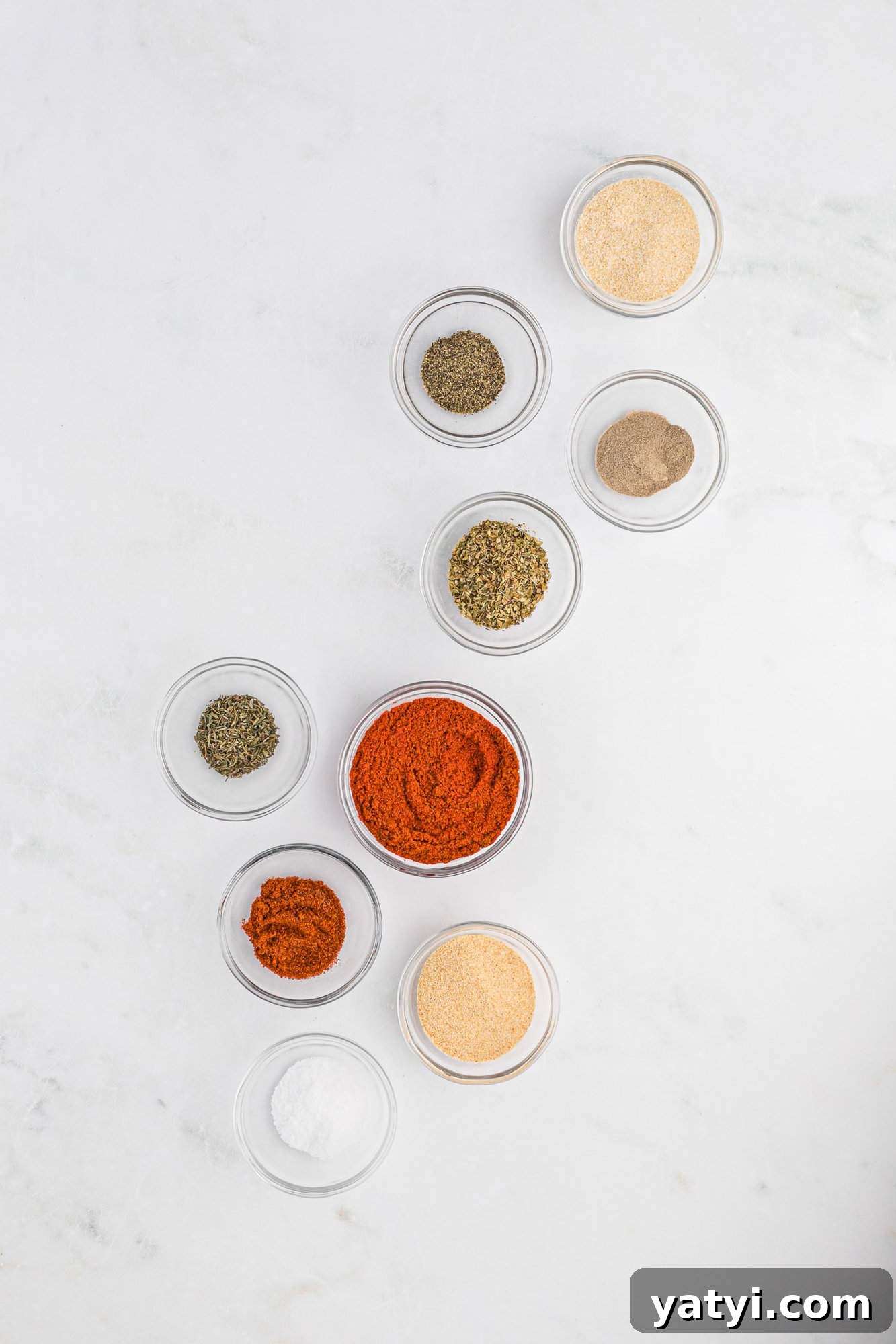 How to Use Cajun Seasoning: Flavor Tips, Recipes & Pairings 4 Spices in individual bowls.
