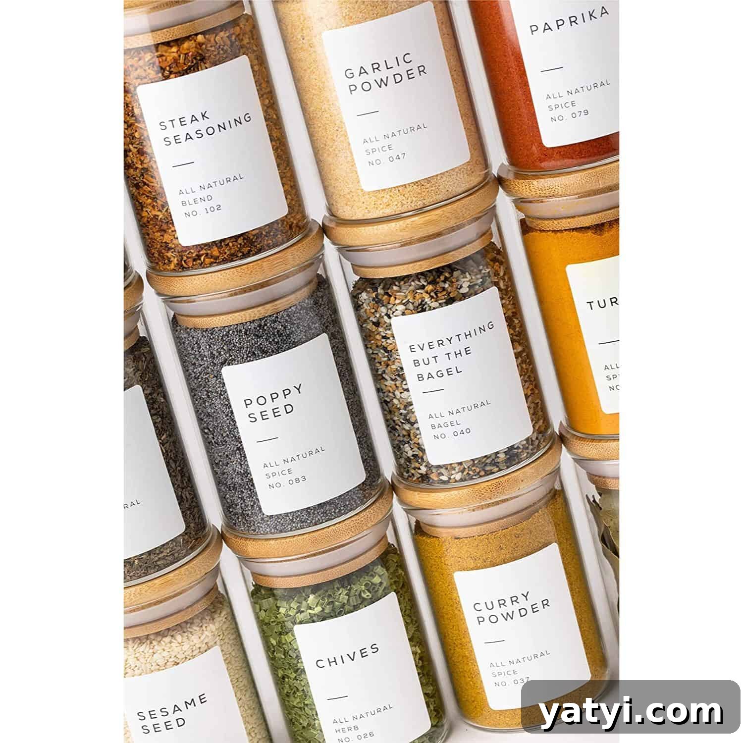 Spice jars product image.