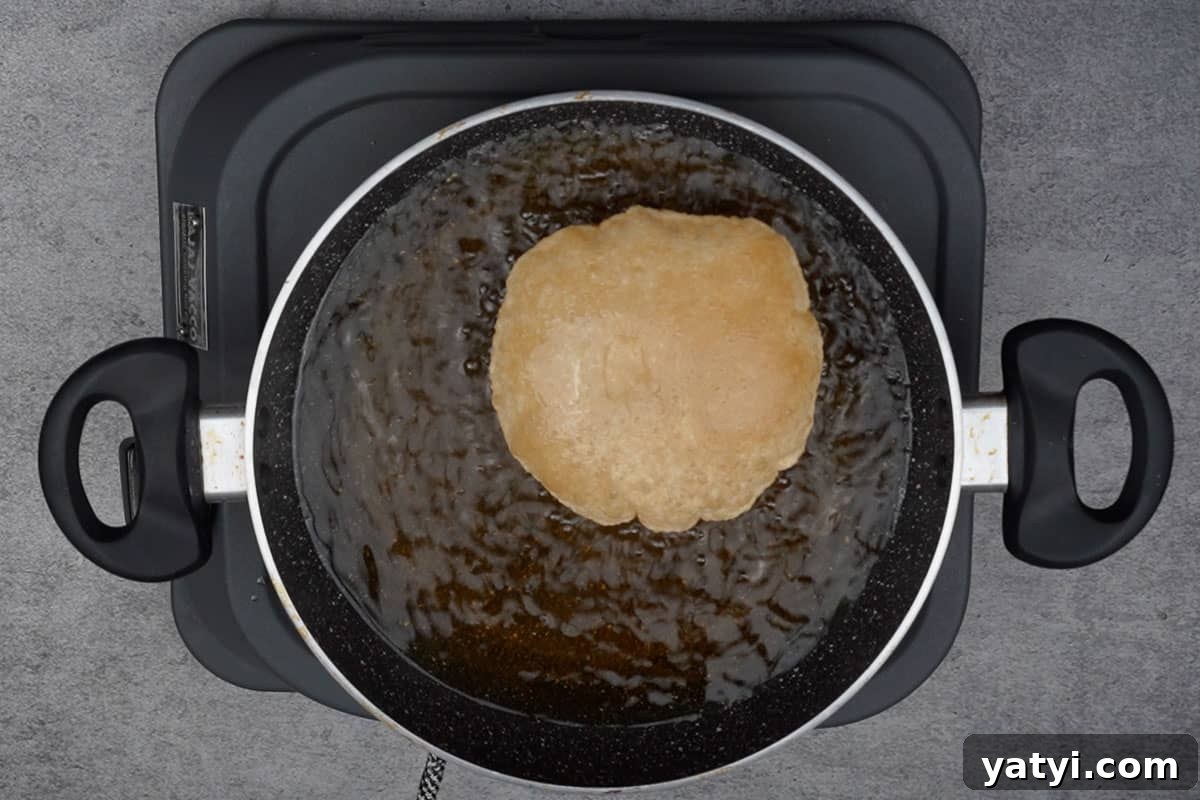 Ready puffed poori.