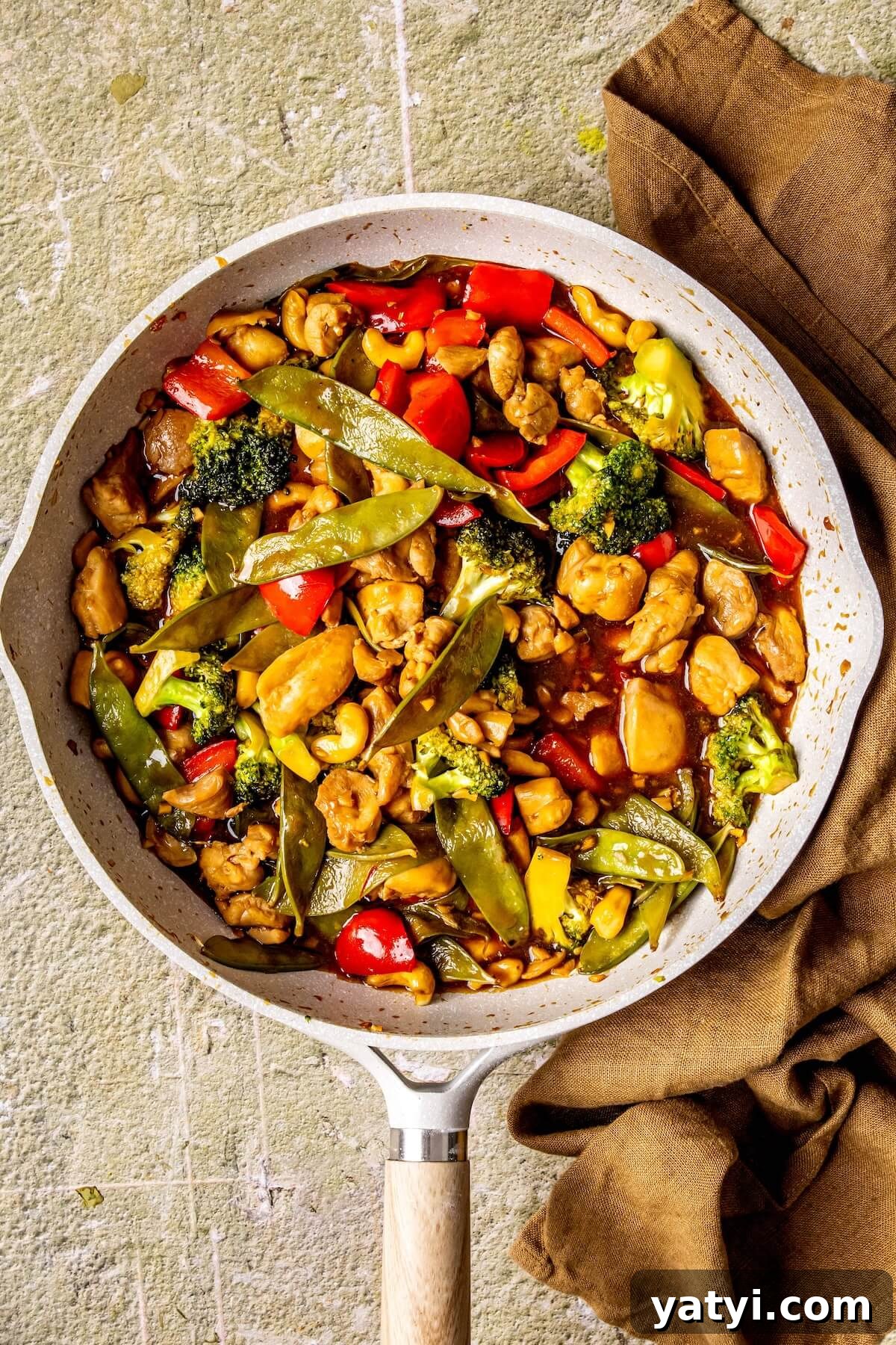 One-Pan Cashew Chicken Stir-Fry Recipe 11 How to Make One Skillet Cashew Chicken Step 6 - Olivia Adriance