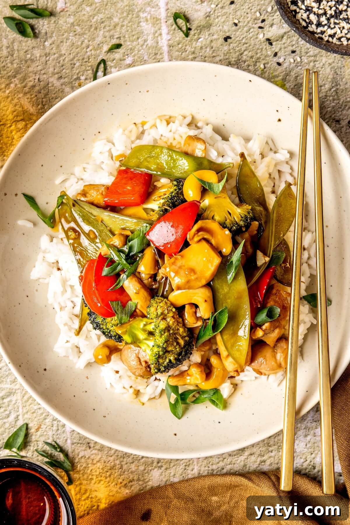 One-Pan Cashew Chicken Stir-Fry Recipe 6 One Skillet Cashew Chicken - Olivia Adriance
