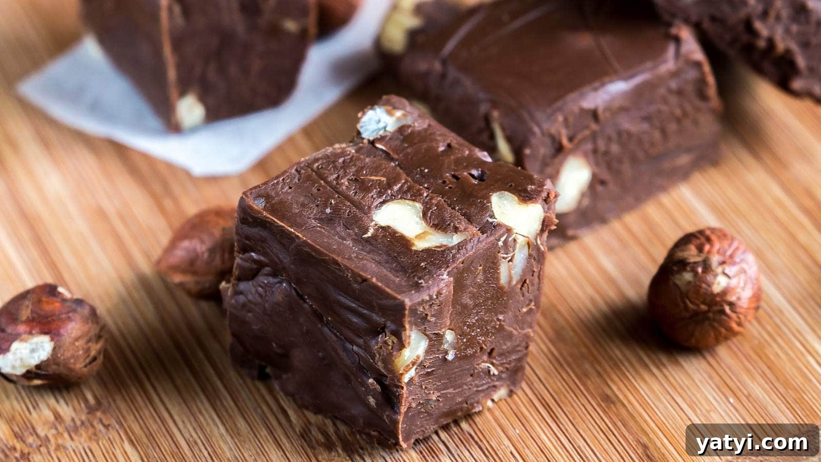 21 Snack Swaps That Beat Junk Food Without Sacrificing Flavor 17 A picture of Nutella fudge bites on wooden cutting board.