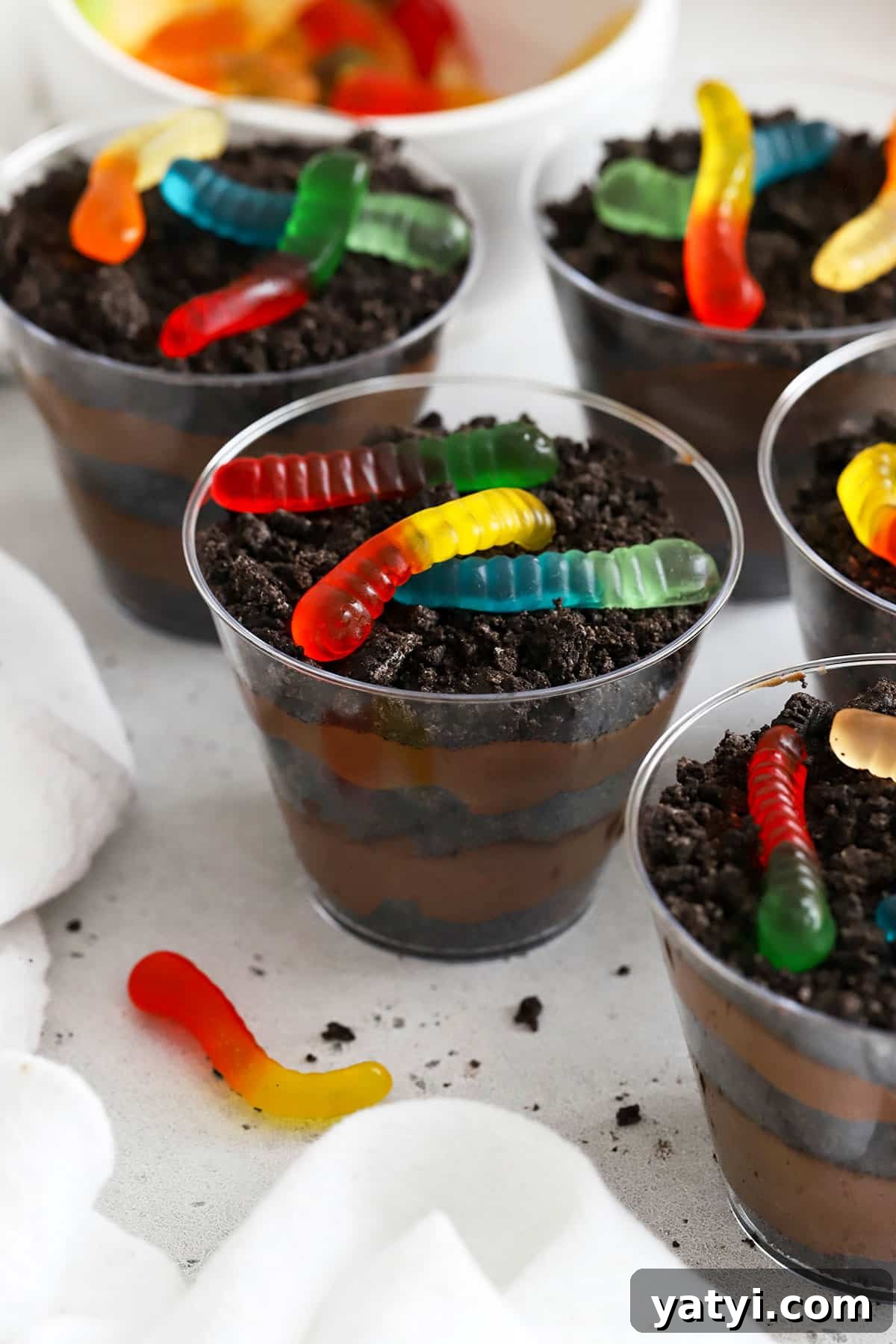 Gluten-Free Chocolate Dirt Pudding Recipe That Wows 2 gluten-free dirt pudding with gummy worms