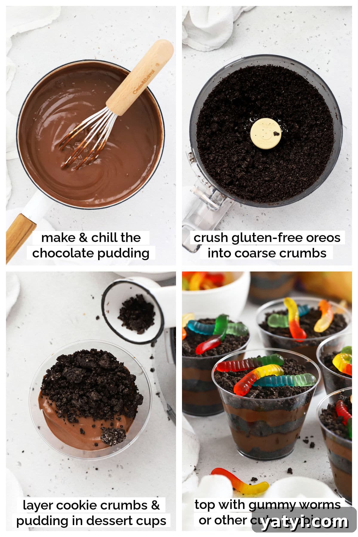 Gluten-Free Chocolate Dirt Pudding Recipe That Wows 4 how to make gluten-free oreo dirt pudding