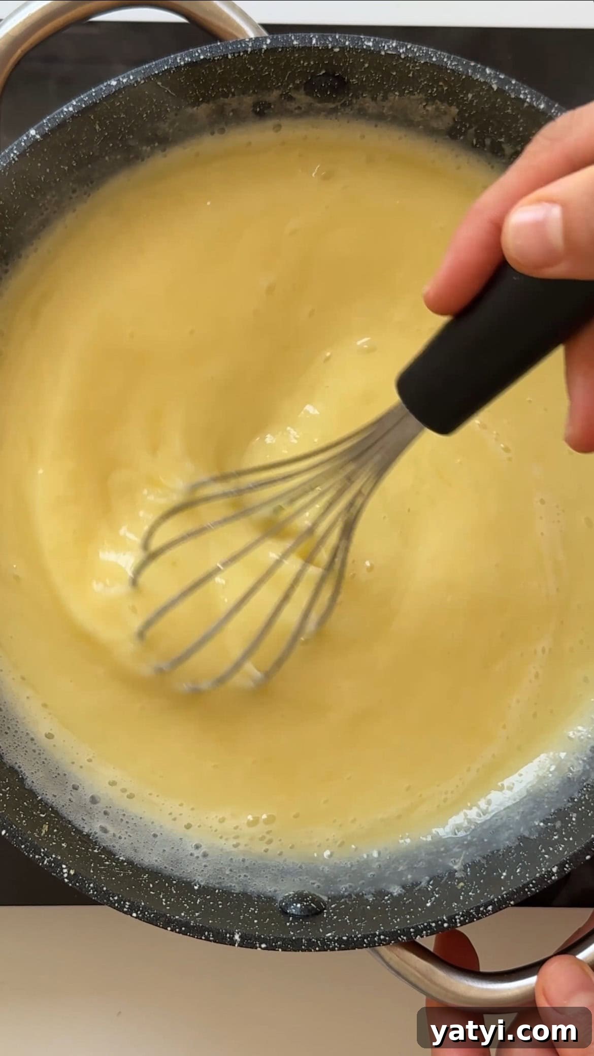 Lemon Meringue Tart Recipe with Crispy Crust and Fluffy Meringue 11 adding gelatine to lemon curd