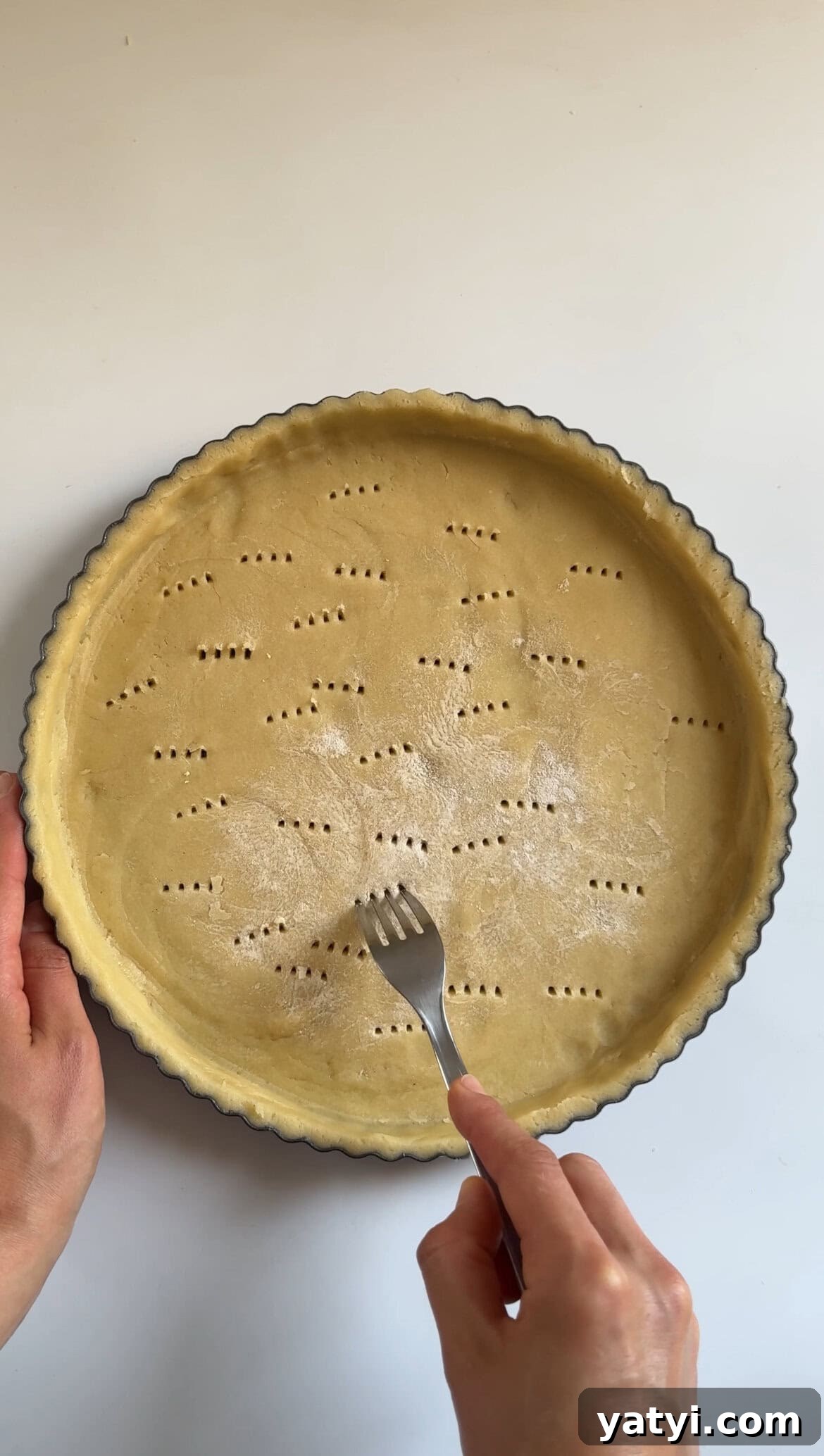 Lemon Meringue Tart Recipe with Crispy Crust and Fluffy Meringue 6 pricking pastry for lemon meringue tart